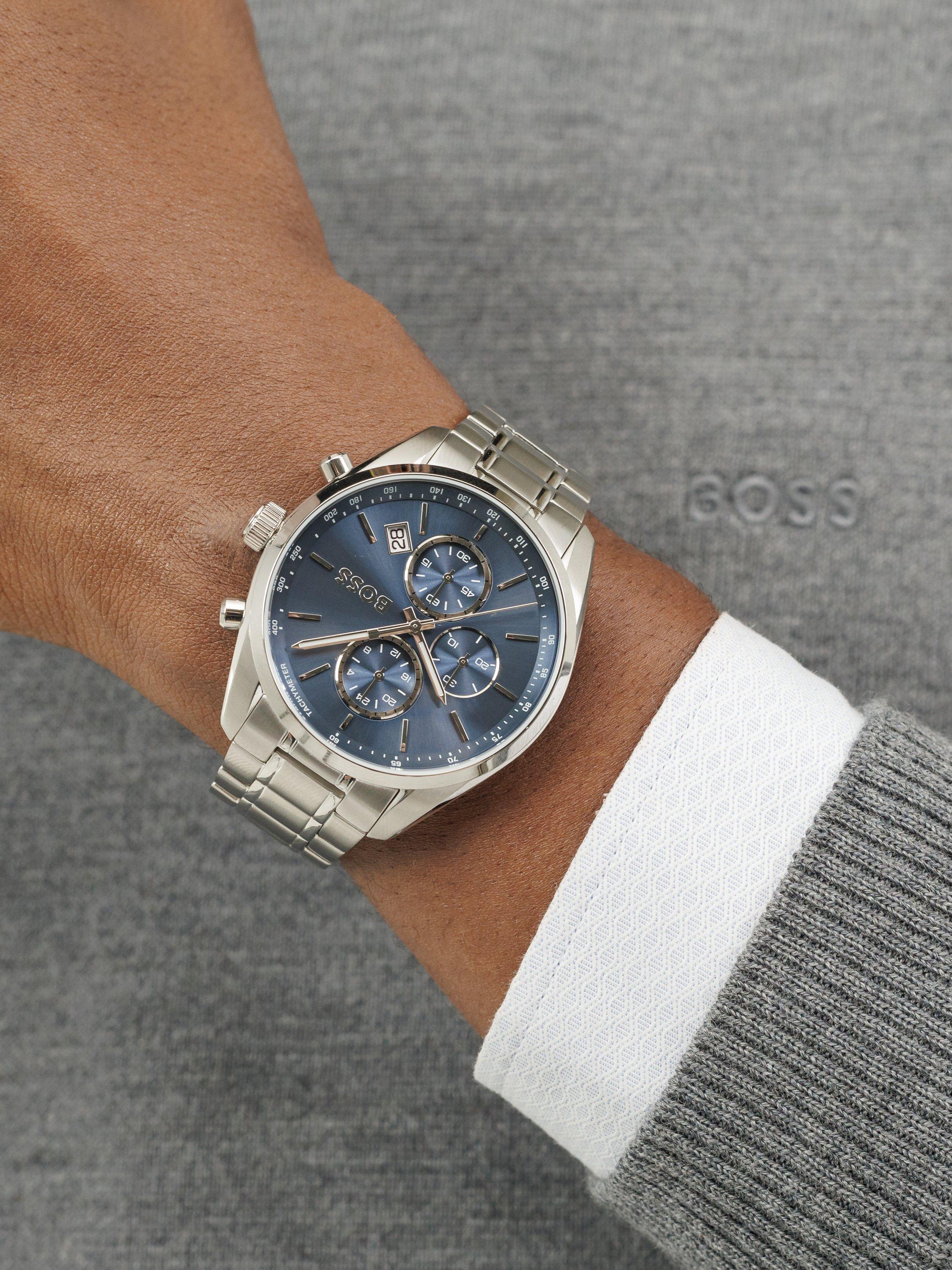 Product image 6 of 7, which shows BOSS 1514226 Men's Grand Prix 44 Chronograph Bracelet Strap Watch, Blue