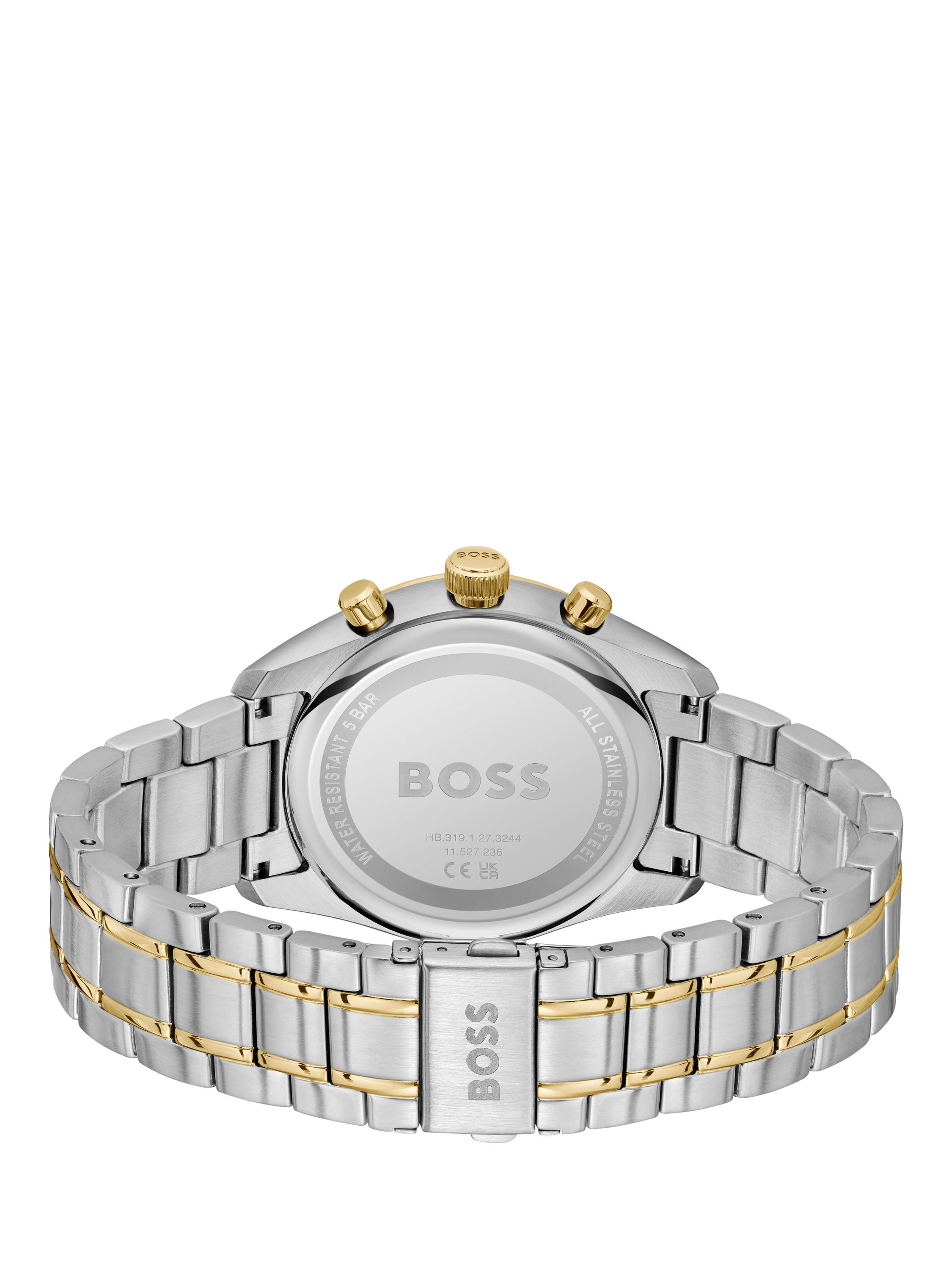 Product image 2 of 7, which shows BOSS 1514227 Men's Grand Prix 44 Chronograph Bracelet Strap Watch, Green