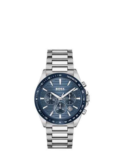 BOSS 1514240 Men's Strike Chronograph Date Bracelet Strap Watch, Blue, Blue