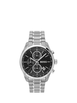 BOSS 1514251 Men's Grand Prix 44 Chronograph, Black