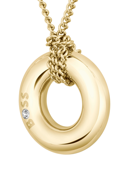 BOSS Live Collection Hoop Pendant, Gold - view 2, Gold