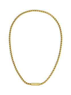 BOSS Men's Doran Chunky Curb Chain Necklace, Gold - view 2, Gold