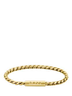 BOSS Men's Doran Chunky Curb Chain Bracelet, Gold, Gold