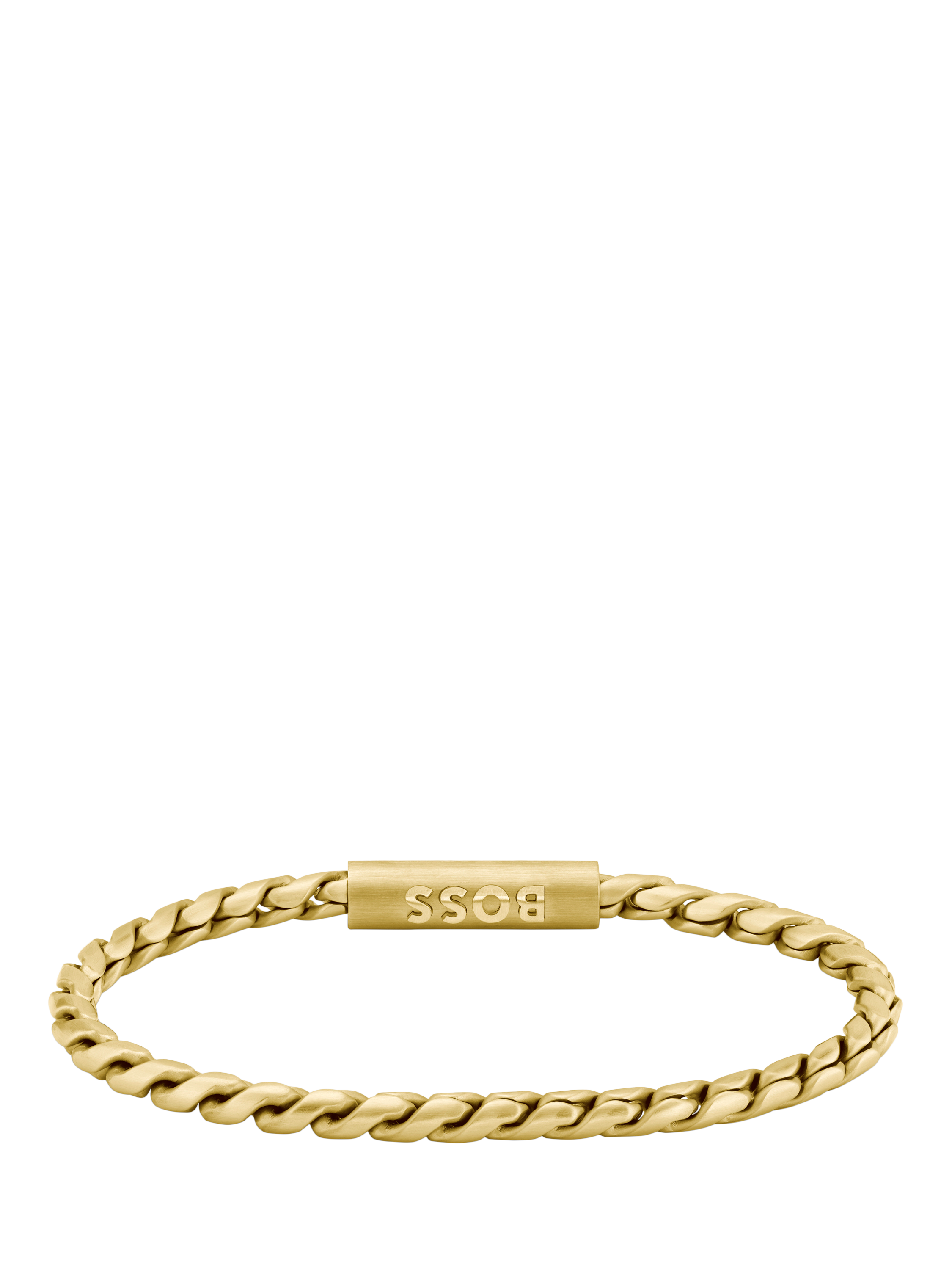 Product image 2 of 5, which shows BOSS Men's Doran Chunky Curb Chain Bracelet, Gold