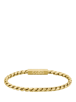 BOSS Men's Doran Chunky Curb Chain Bracelet, Gold - view 2, Gold
