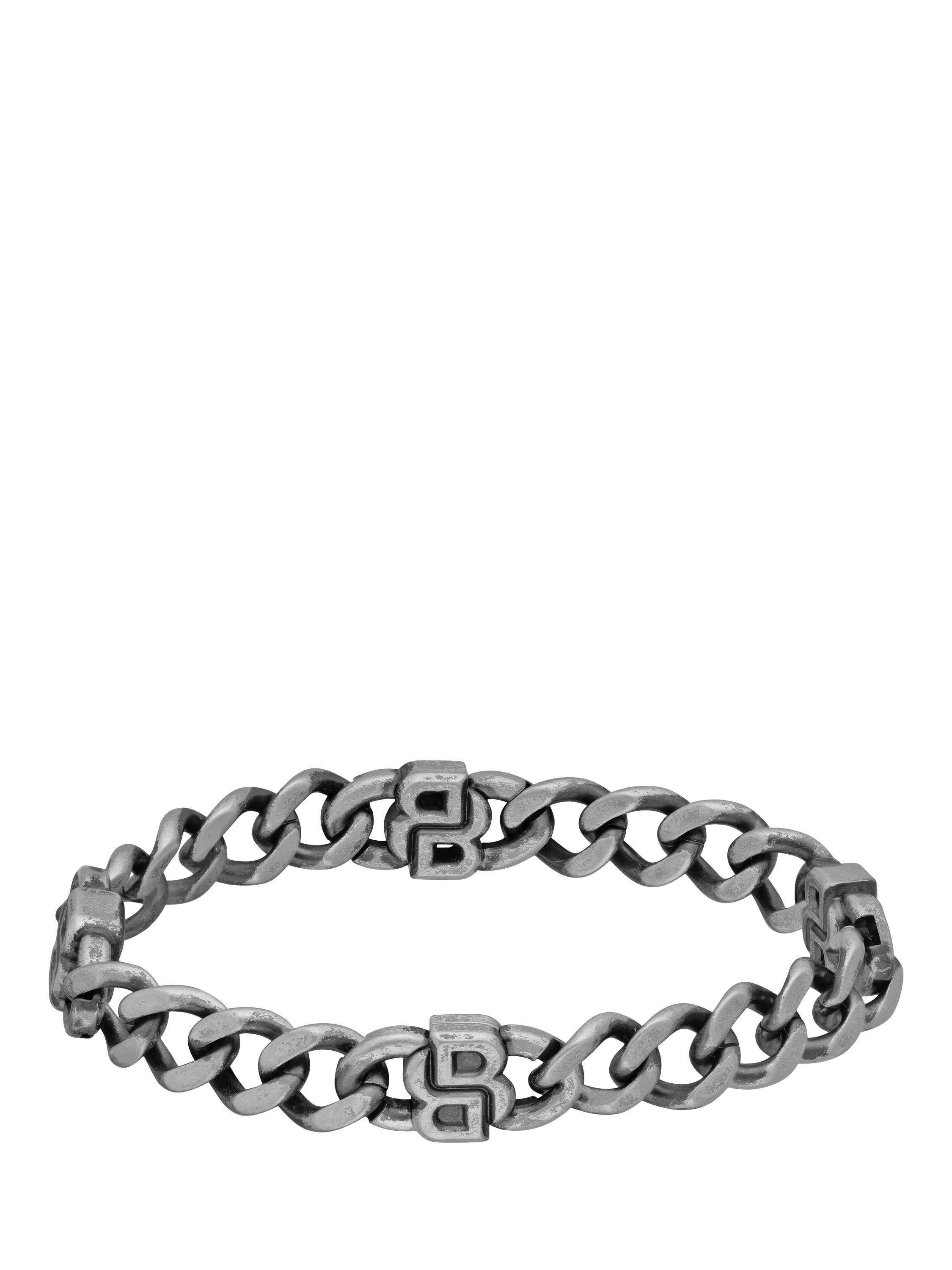Product image 2 of 5, which shows BOSS Men's Double B Absolute Curb Chain Bracelet, Grey