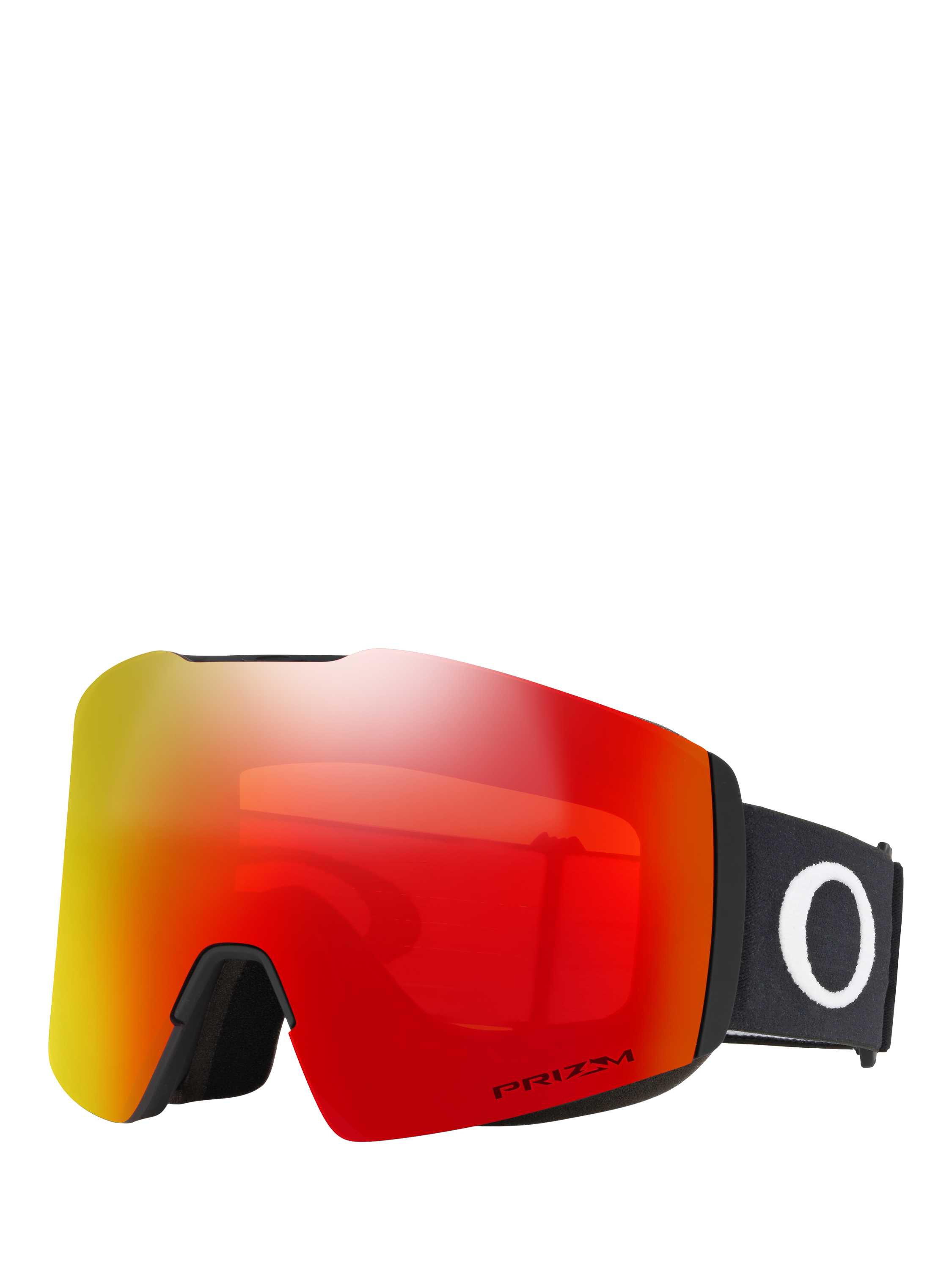 Oakley OO7099 Men's Oval Ski Sunglasses, Matte Black/Mirror Red