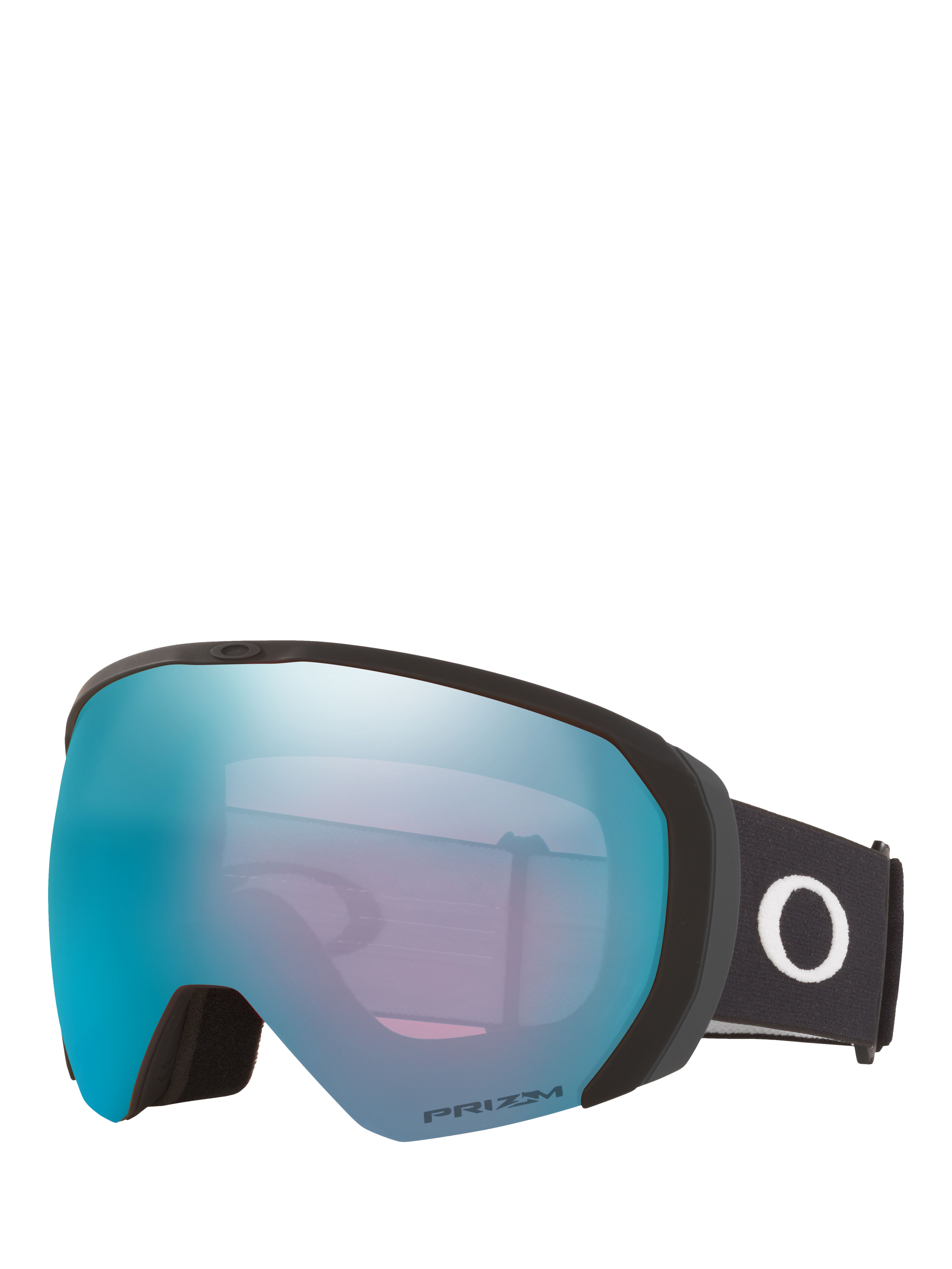 Oakley OO7110 Men's Oval Ski Sunglasses, Matte Black/Mirror Blue