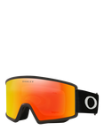 Oakley OO7120 Men's Oval Ski Sunglasses, Matte Black/Mirror Orange
