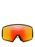 Oakley OO7120 Men's Oval Ski Sunglasses, Matte Black/Mirror Orange
