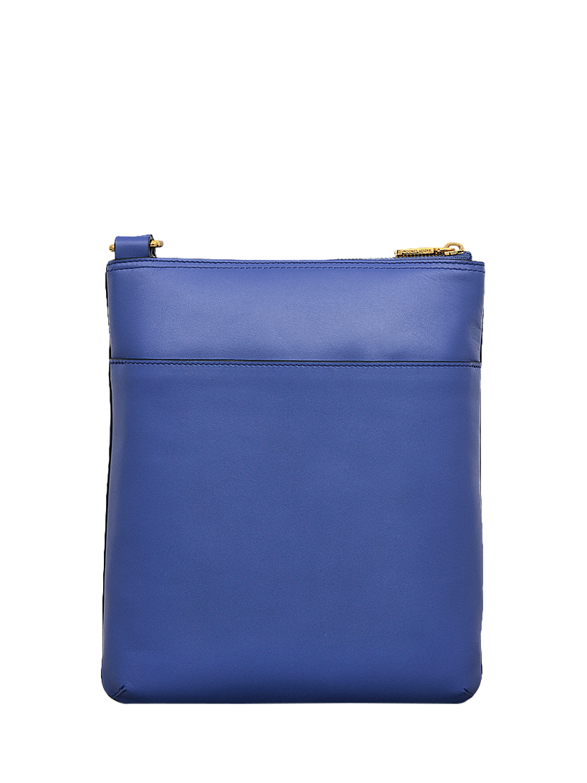 Product image 2 of 4, which shows Radley Leather Pockets Medium Zip Top Cross Body Bag, Yves Blue