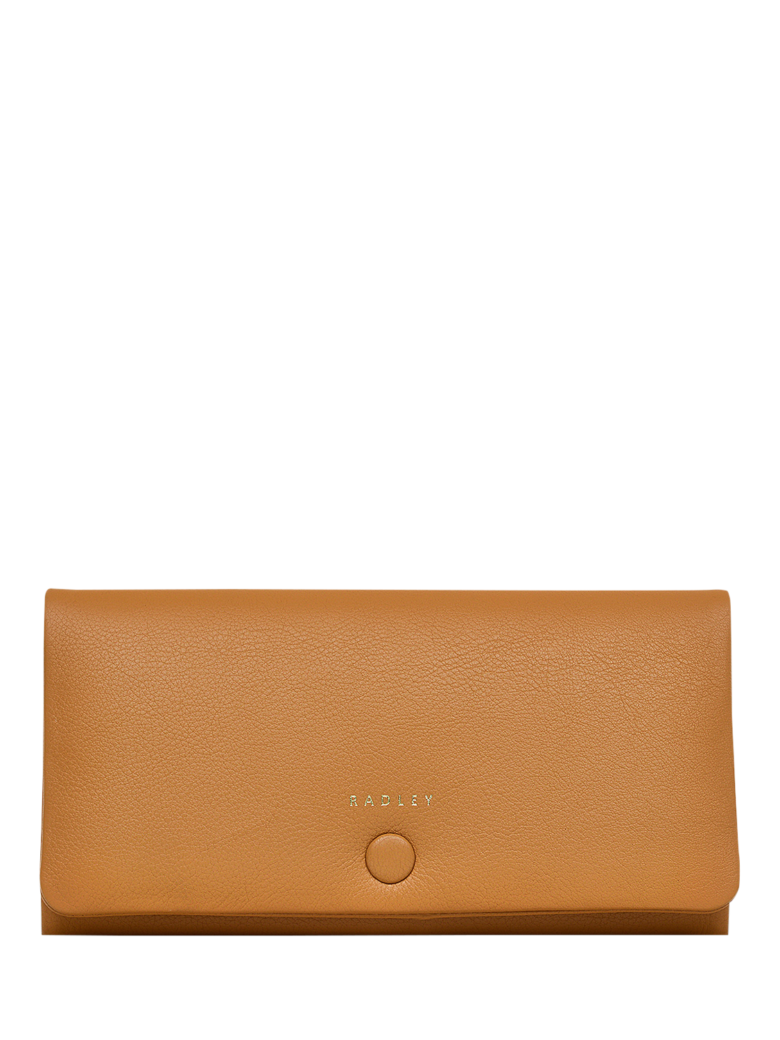 Product image 1 of 4, which shows Radley Mallow Street Leather Large Flapover Matinee Purse, Dark Butter