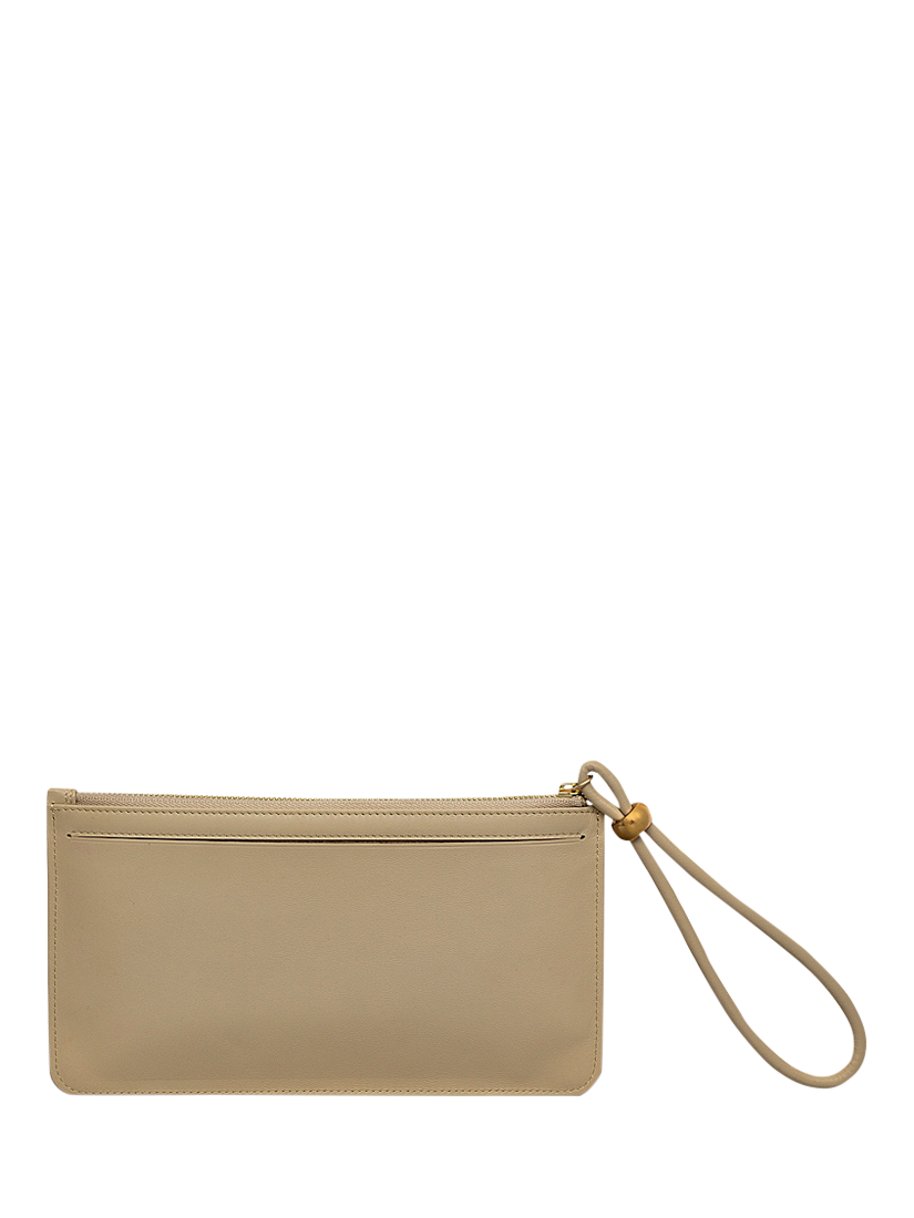 Product image 2 of 4, which shows Radley The Compton Leather Medium Zip-Top Pouch, Stone