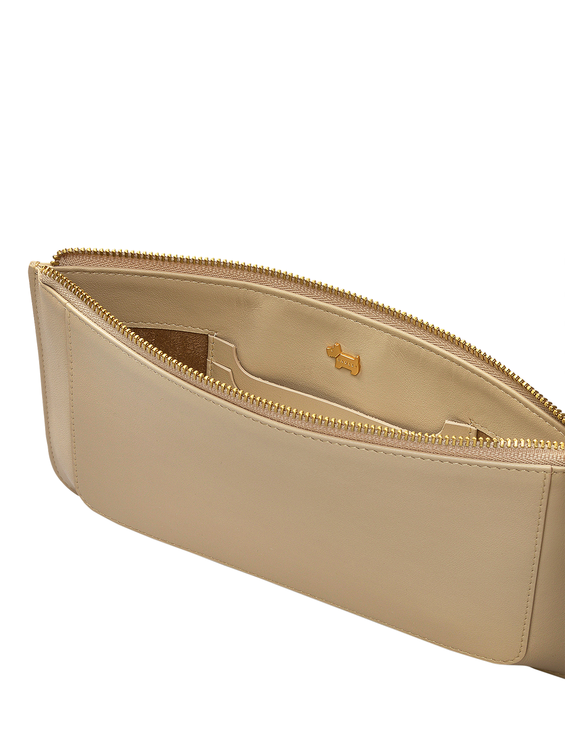 Product image 3 of 4, which shows Radley The Compton Leather Medium Zip-Top Pouch, Stone