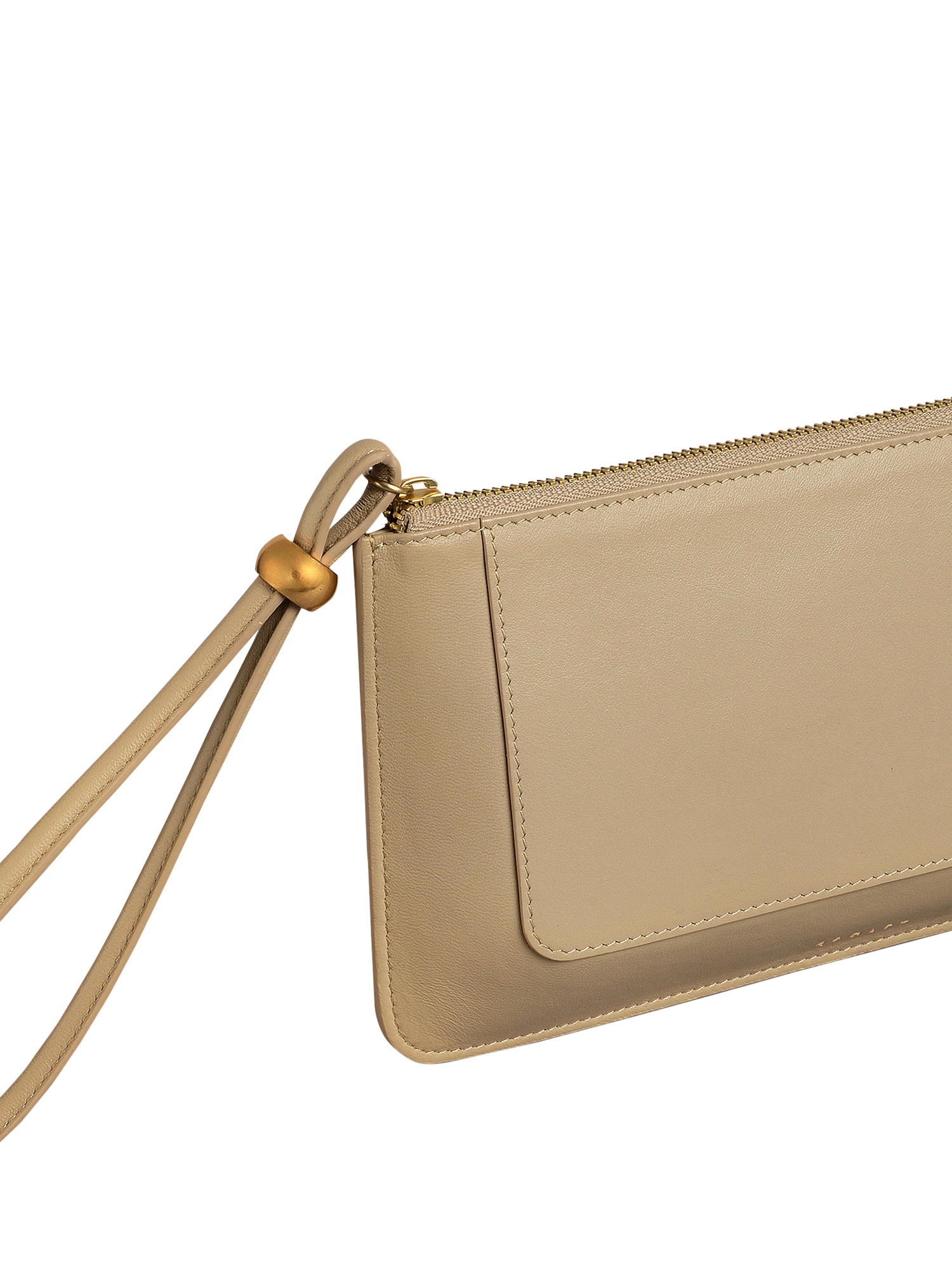 Product image 4 of 4, which shows Radley The Compton Leather Medium Zip-Top Pouch, Stone