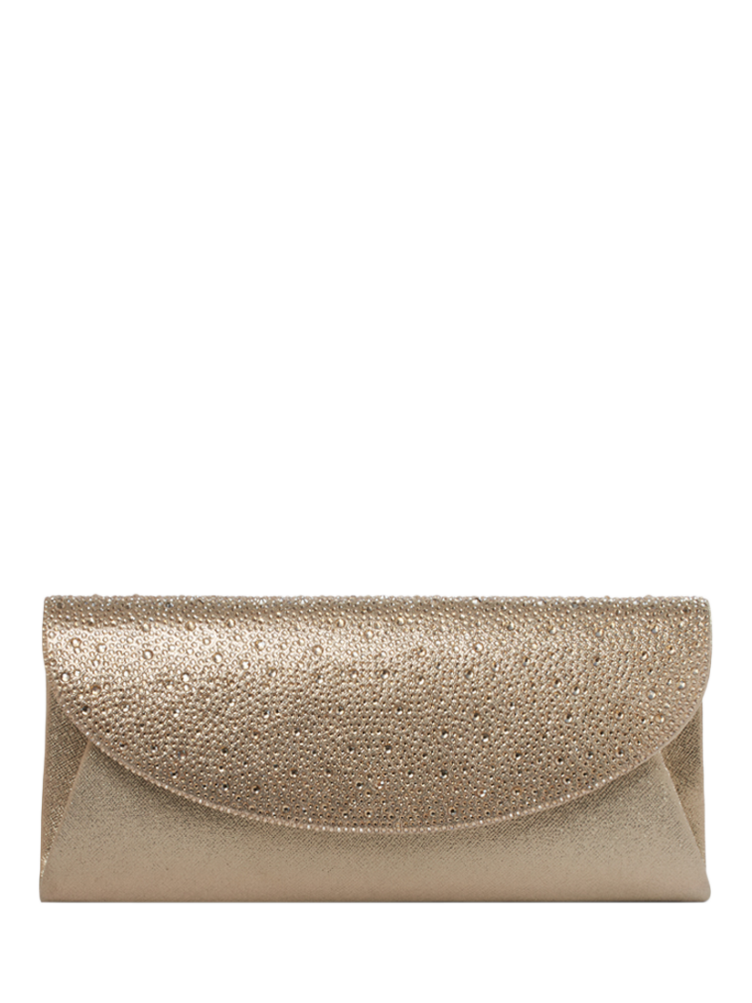 Product image 1 of 3, which shows Paradox London Dreamstone Clutch Bag, Champagne