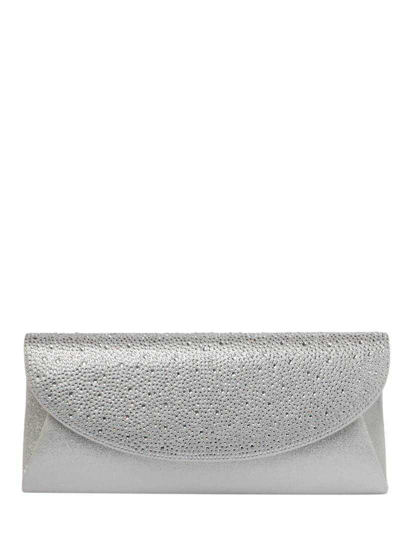 Product image 1 of 3, which shows Paradox London Dreamstone Clutch Bag, Silver