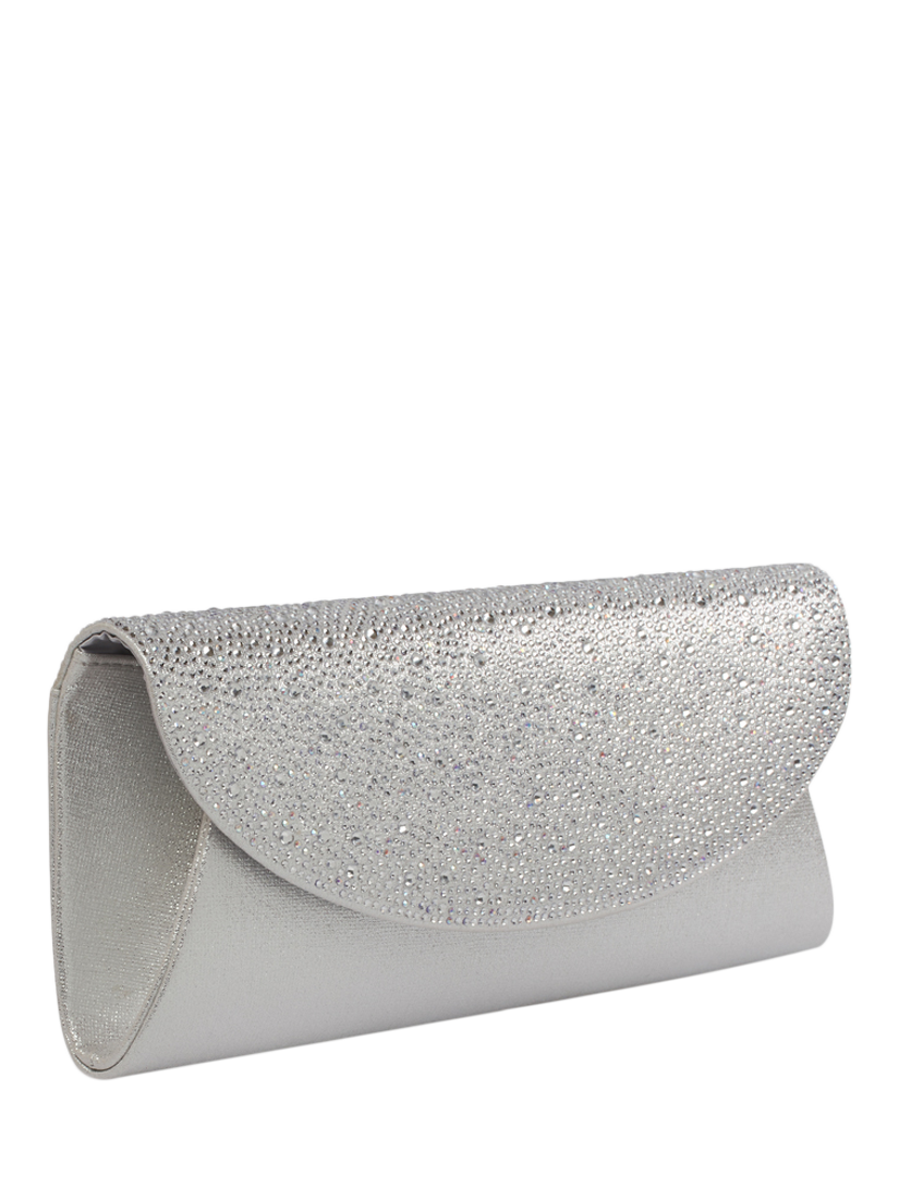 Product image 3 of 3, which shows Paradox London Dreamstone Clutch Bag, Silver