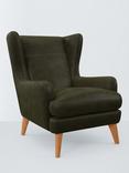 John Lewis Bergen II Leather Armchair, Light Leg
