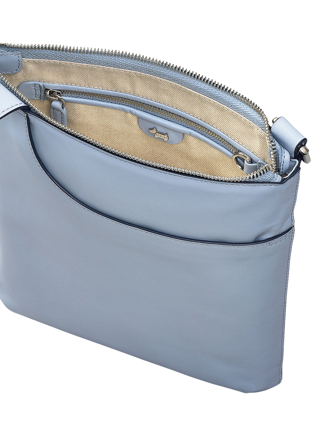 Product image 3 of 5, which shows Radley Pockets Leather Medium Crossbody Bag, Smoke Blue, One Size
