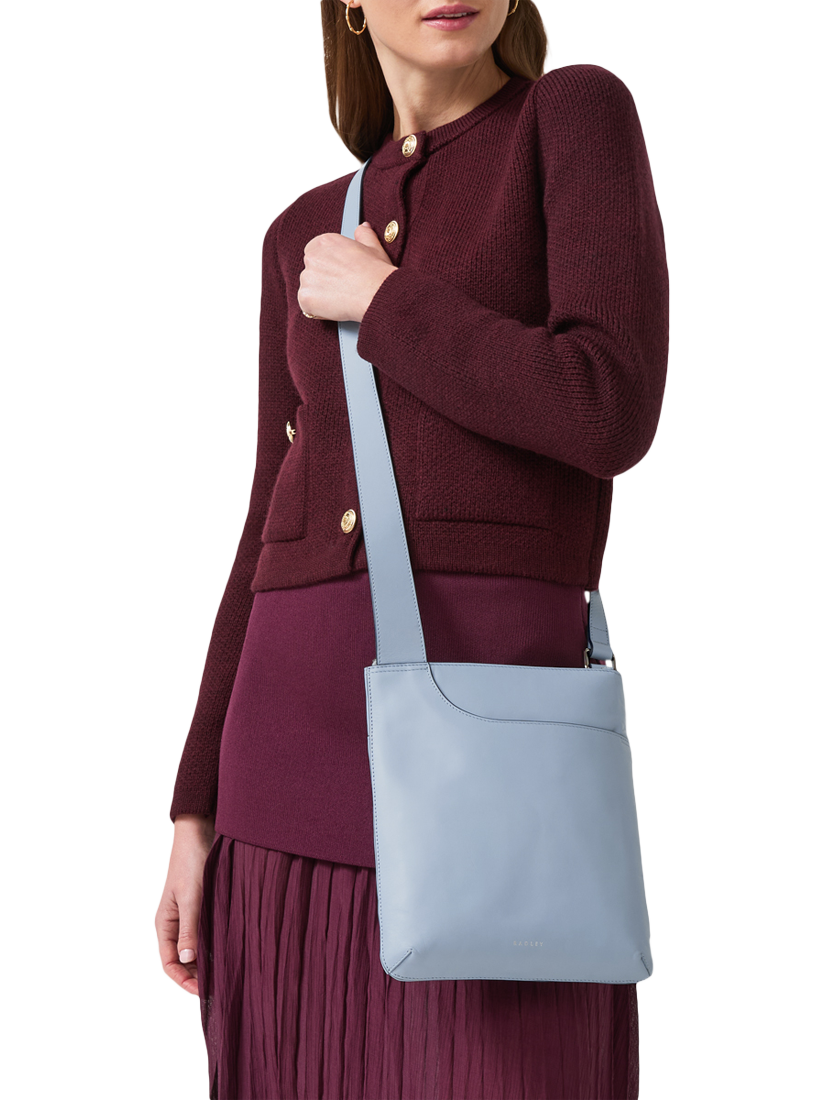 Product image 5 of 5, which shows Radley Pockets Leather Medium Crossbody Bag, Smoke Blue, One Size