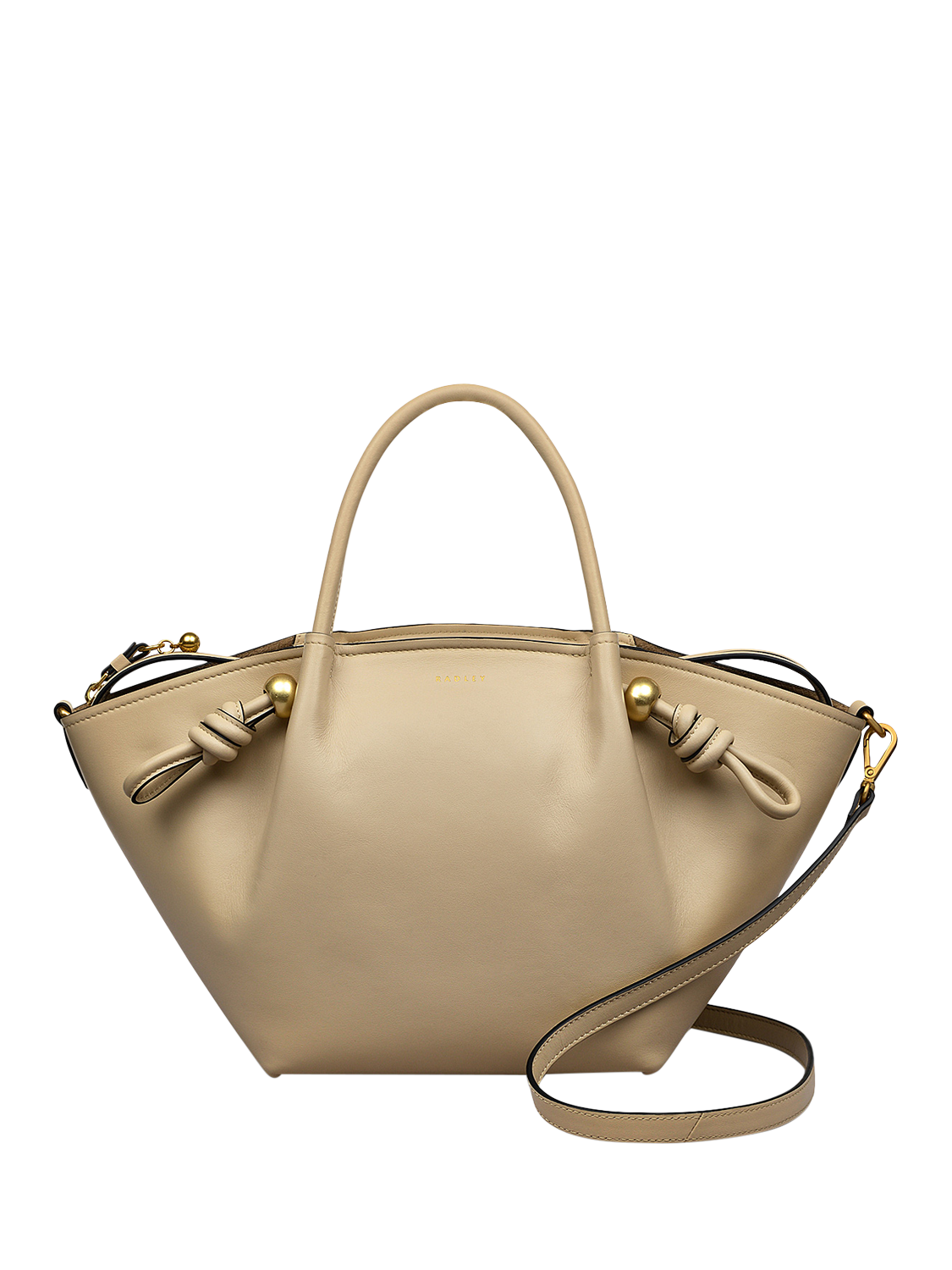 Product image 1 of 6, which shows Radley The Romilly Leather Medium Zip Top Grab Bag, Stone