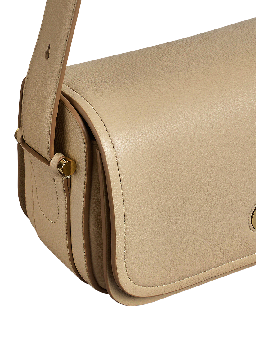 Product image 4 of 5, which shows Radley Bathurst Mews Leather Medium Flapover Crossbody Bag, Stone
