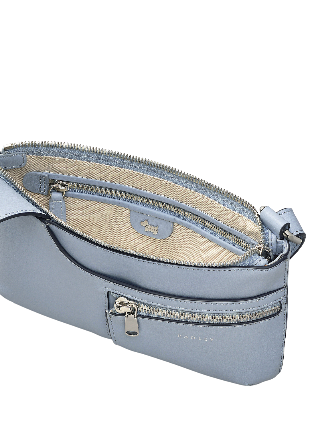 Product image 3 of 5, which shows Radley Pockets Mini Zip Top Crossbody Bag, Smoke Blue, One Size