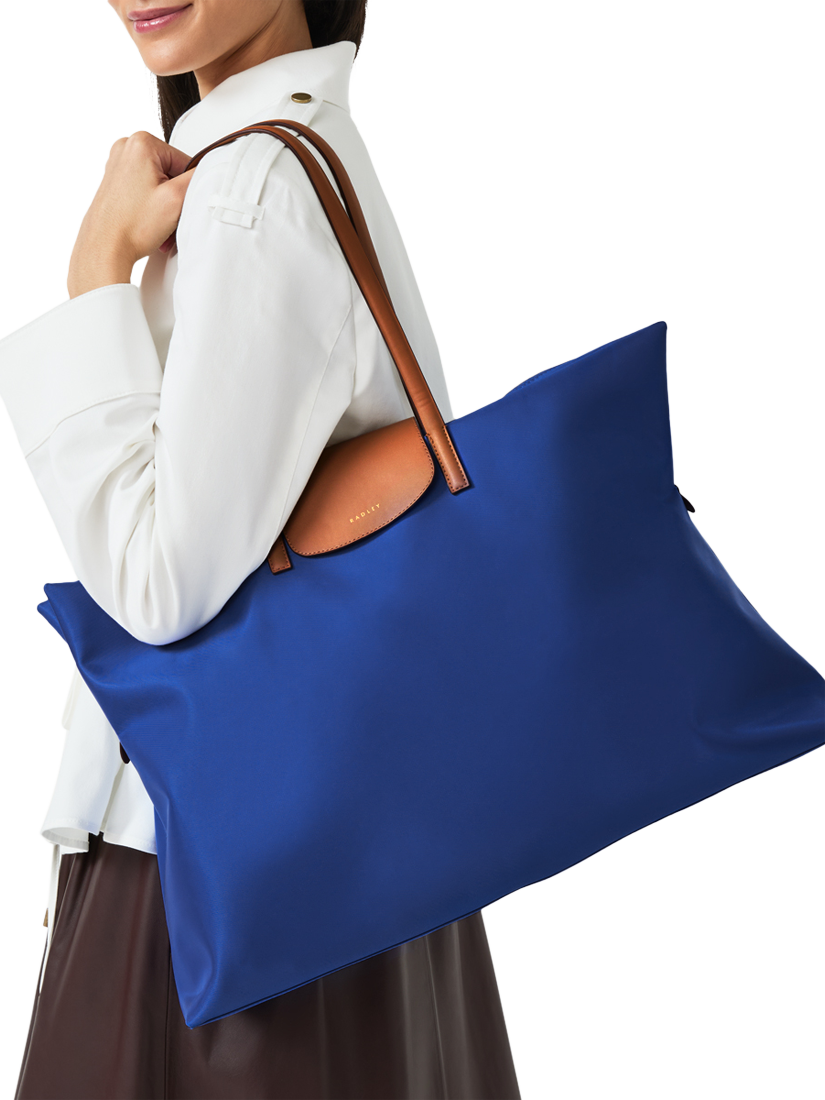 Product image 5 of 5, which shows Radley Pocket Essentials Large Zip-Top Shoulder Bag, Blue