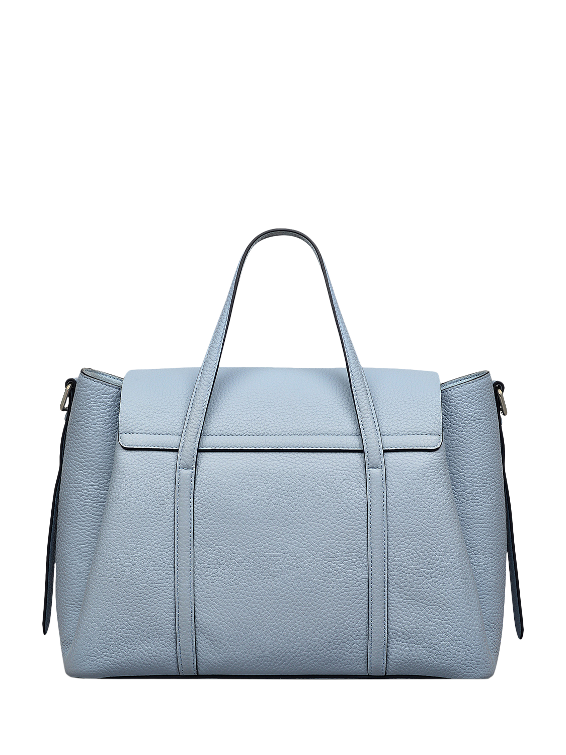 Product image 2 of 8, which shows Radley The Chancery Leather Medium Flap Over Grab Bag, Smoke Blue