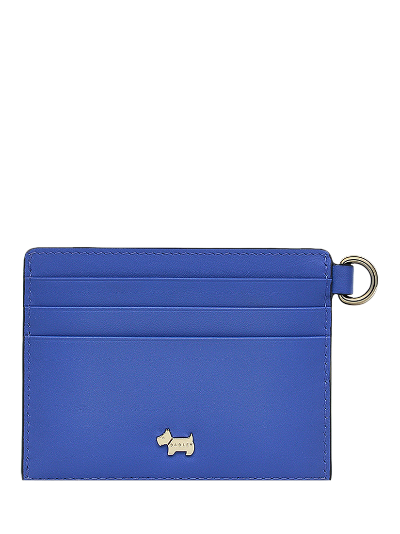 Product image 1 of 3, which shows Radley Pockets Leather Card Holder, Blue