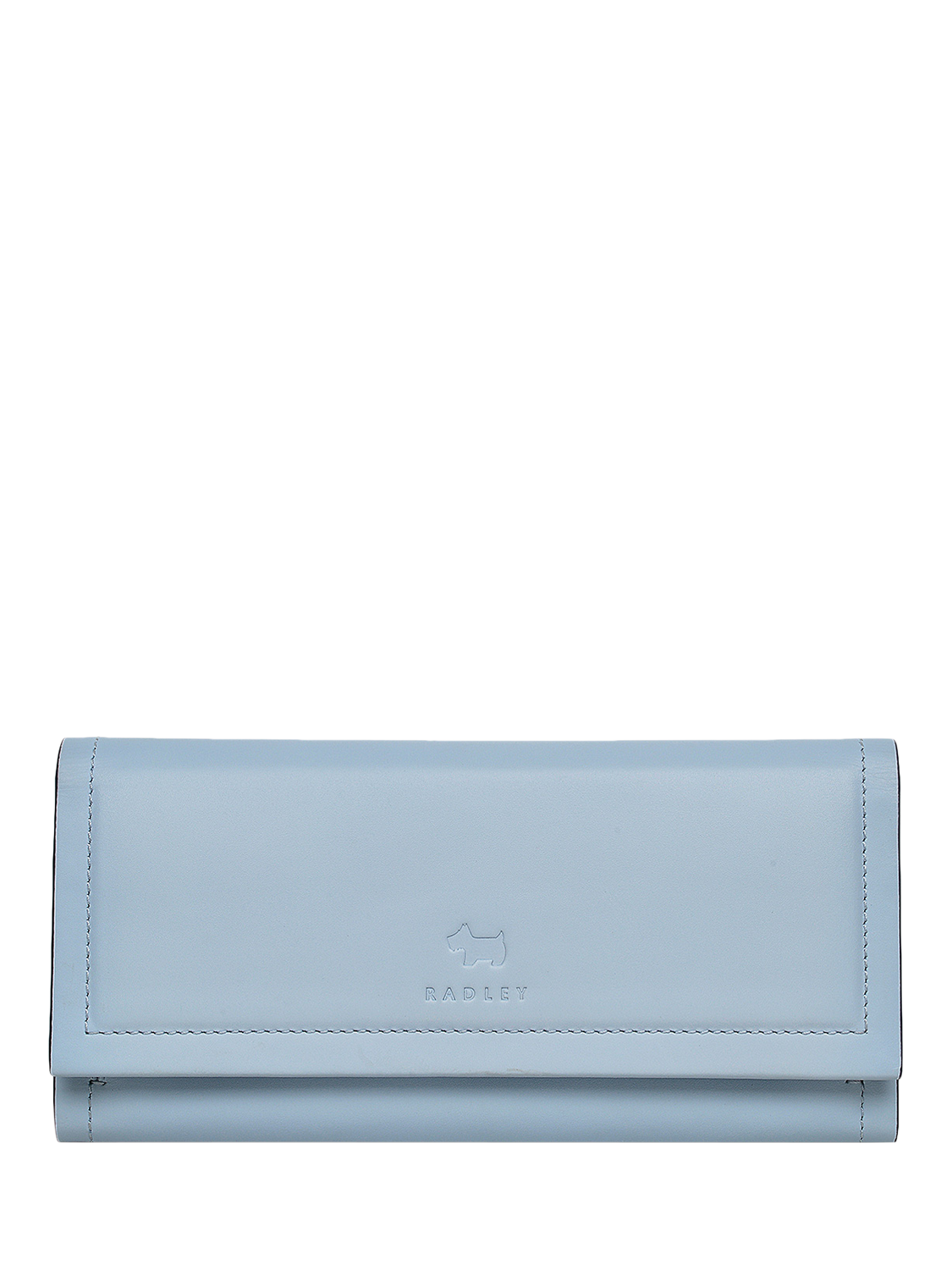 Radley Heritage Border Leather Large Flapover Matinee Purse, Smoke Blue