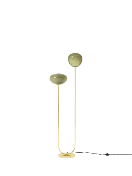 MADE Adrienne Glass Shades Floor Lamp, Green, Green