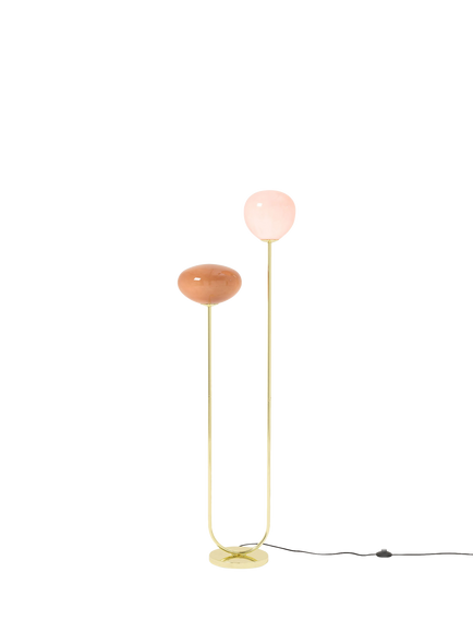 MADE Adrienne Glass Shades Floor Lamp, Pink, Pink