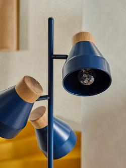 MADE Albert 3 Light Floor Lamp, Blue - view 2, Blue