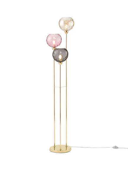 MADE Ilaria Triple Floor Lamp, Pink, Pink