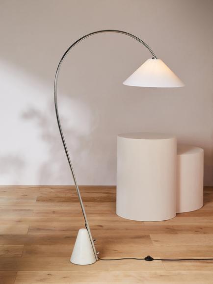 MADE Mason Curved Floor Lamp - view 2, Metallics