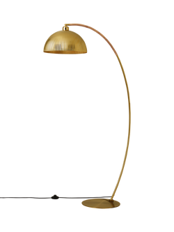 MADE Shell Shade Rattan Wrap Floor Lamp, Antique Brass, Metallics
