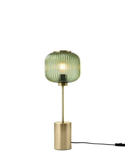 MADE Briz Textured Glass Table Lamp, Green, Green