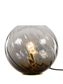 MADE Ilaria Glass Globe Table Lamp, Grey, Gray