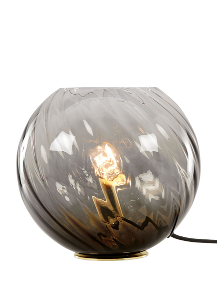 MADE Ilaria Glass Globe Table Lamp, Grey, Gray