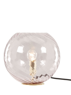 MADE Ilaria Glass Globe Table Lamp, Pink, Pink