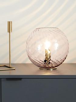 MADE Ilaria Glass Globe Table Lamp, Pink - view 2, Pink