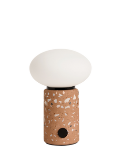 MADE Mirissa Rechargeable Portable Terrazzo Table Lamp, Brown, Brown