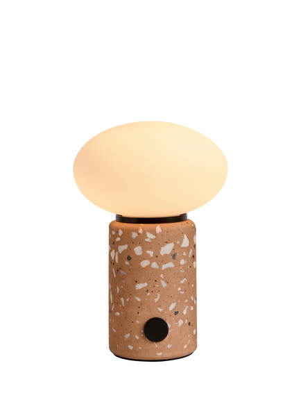 MADE Mirissa Rechargeable Portable Terrazzo Table Lamp, Brown - view 2, Brown