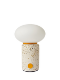 MADE Mirissa Portable Rechargeable Terrazzo Table Lamp, Yellow