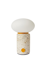 MADE Mirissa Portable Rechargeable Terrazzo Table Lamp, Yellow