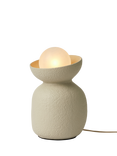 MADE Vera Small Textured Ceramic Table Lamp, Cream