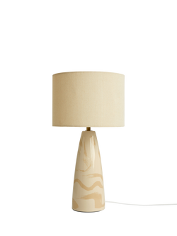 MADE Vince Tapered Ceramic Base Table Lamp, Cream - view 2, Cream