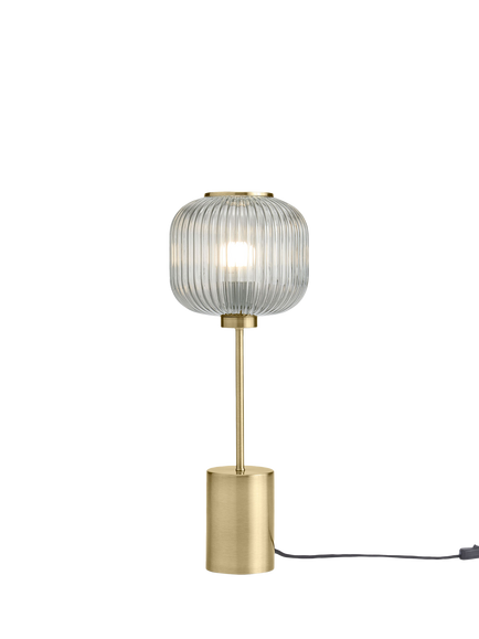 MADE Briz Textured Glass Table Lamp, Grey, Grey